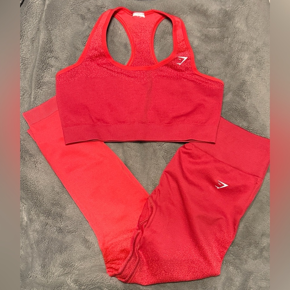 Gymshark Athletic Sports Bra and Leggings Set